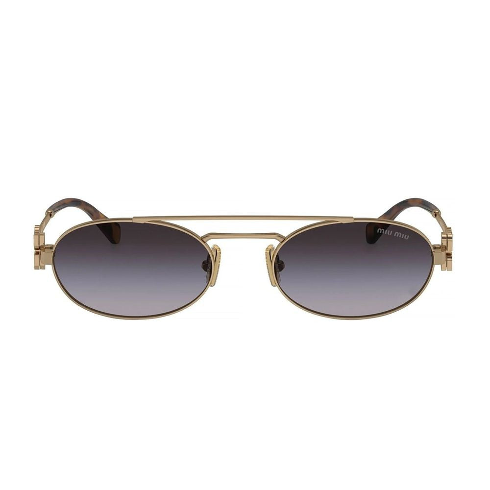 Miu Miu 0Mu 54Zs Oval Metal Frame Sunglasses