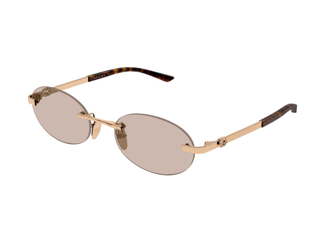 Gucci Gold Gg2214s Round Metal Sunglasses