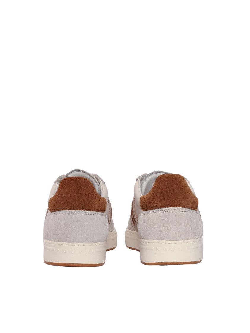 Hogan H668 Suede Contrast Logo Sneakers