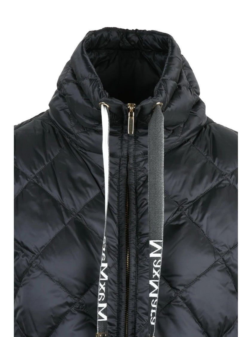 Max Mara Quilted Vest With High Collar And Down Padding