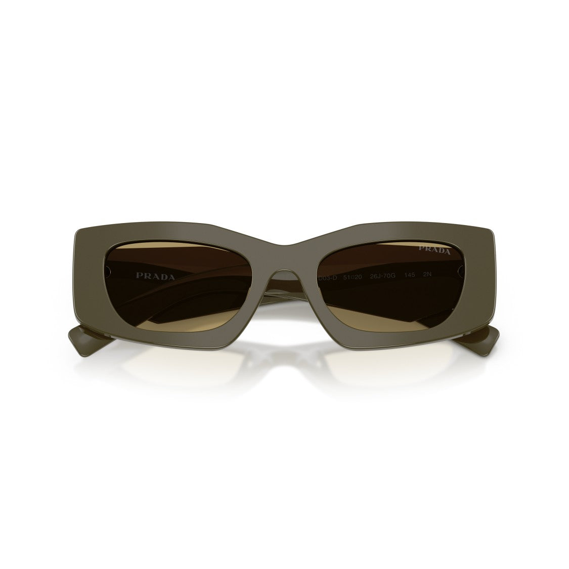 Prada 0Pr D03sd Rectangular Olive Sunglasses