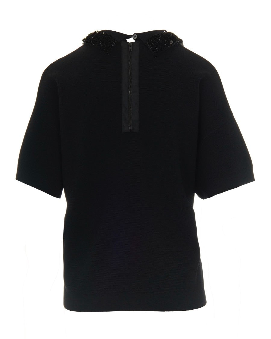 Liu Jo Black T-Shirt With Sequins