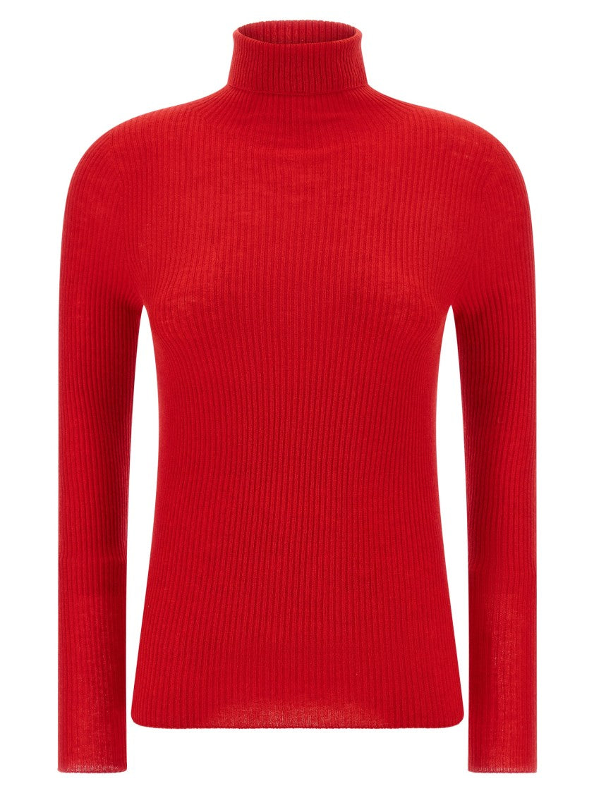 Fabiana Filippi Ribbed Virgin Wool And Silk Turtleneck Sweater