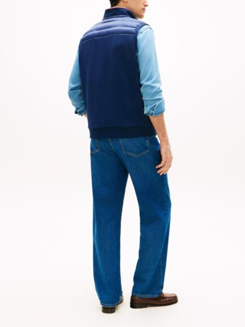 Tommy Hilfiger Blue Padded Quilted Cotton Vest