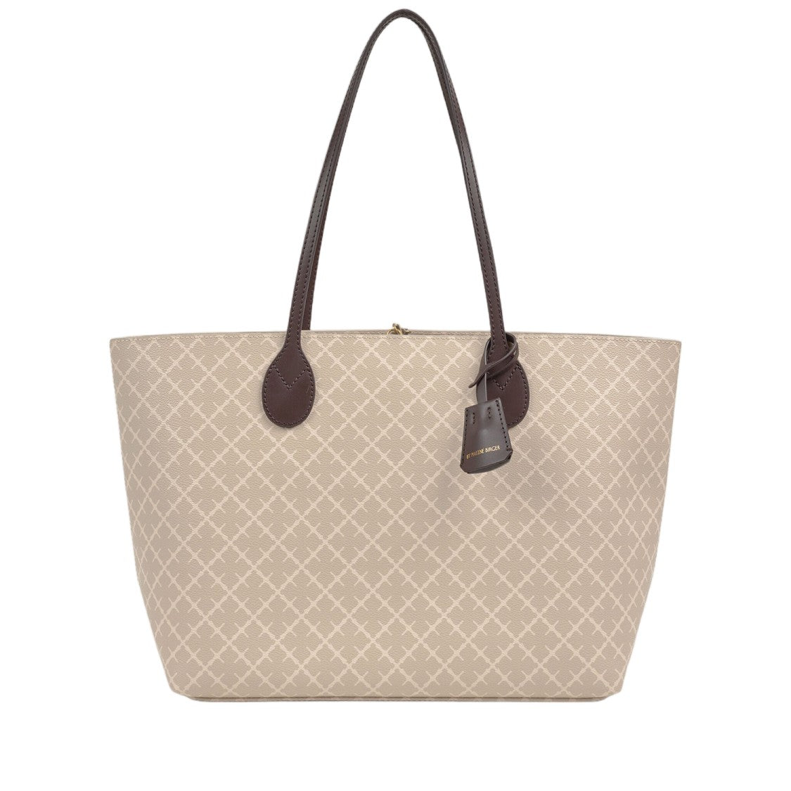 By Malene Birger Structured Geometric Pattern Shopping Bag With Contrasting Handles