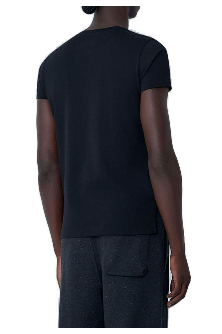 Vivienne Westwood Fitted Black T-Shirt With Round Neckline And Short Sleeves