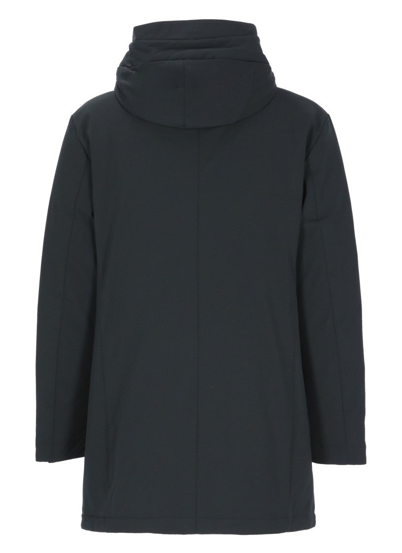 Peuterey Blue Kruger Hooded Long Down Jacket