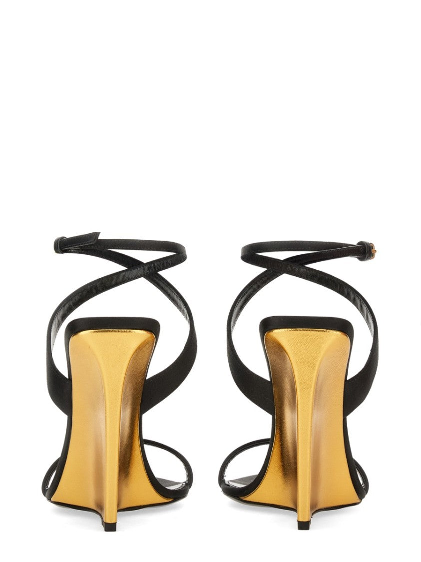 Saint Laurent "Salomé" Sandal With Wedge