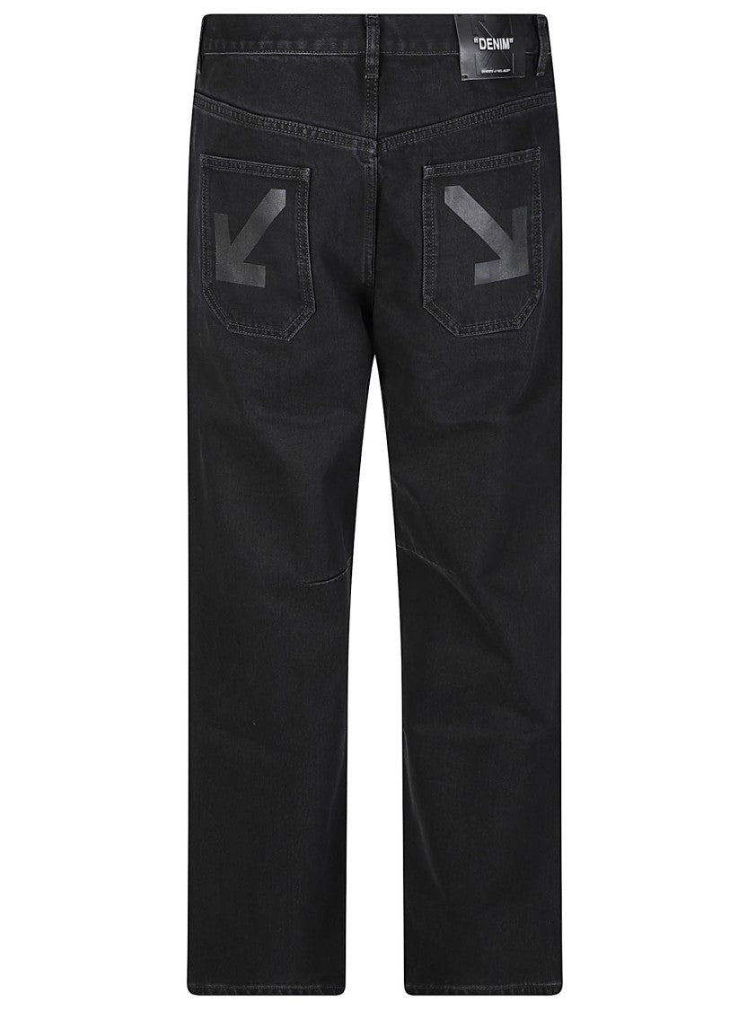 Off-White Half Arrow Tapered Cotton Jeans