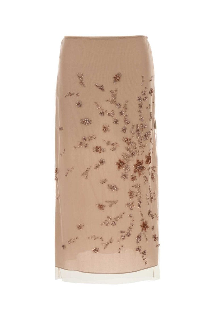 Fendi Antiqued Pink Tulle Skirt
