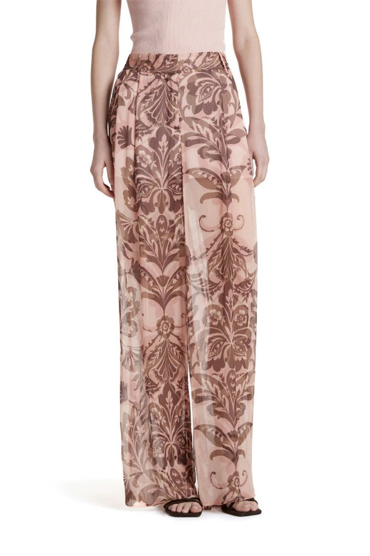Simona Corsellini Multicolor Cotton-Blend Wide-Leg Pants