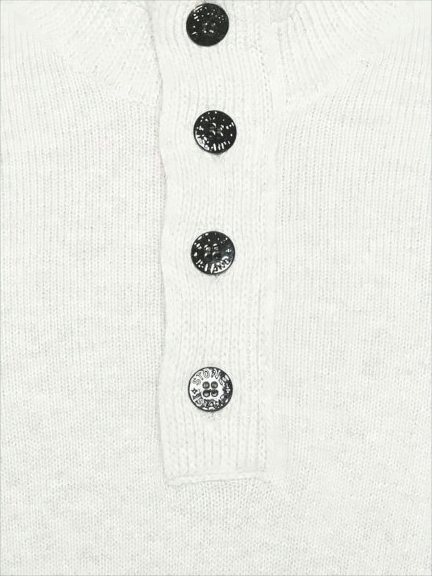 Stone Island Half-Zip Knit Sweater With Ribbed Details