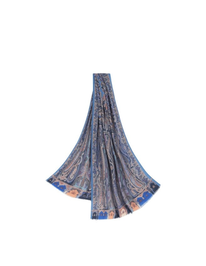 Etro Intricate Paisley Print Cashmere-Silk Scarf