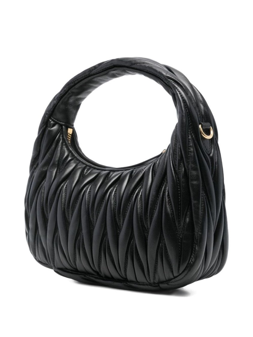 Miu Miu Wander Matelassé Nappa Leather Hobo Bag