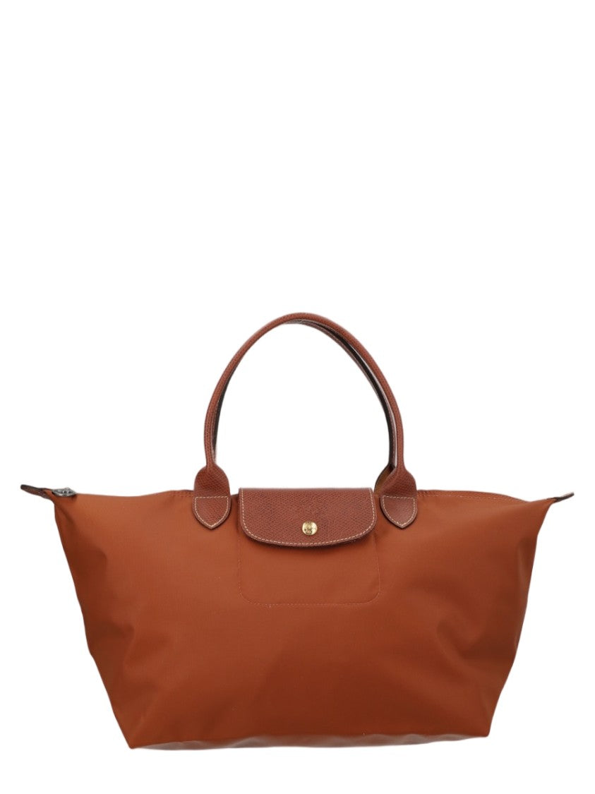 Longchamp Large Rectangular Tote Bag With Leather Accents