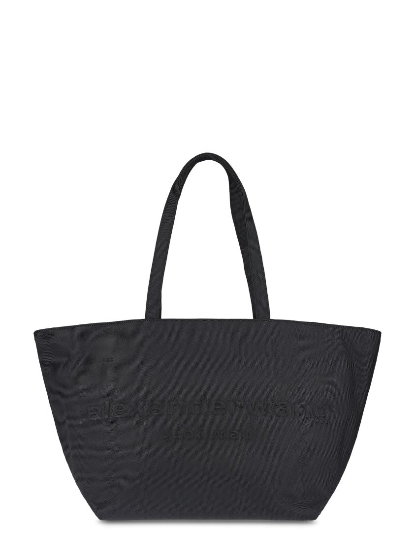 Alexander Wang Structured Black Tote Bag With Subtle Embossed Logo