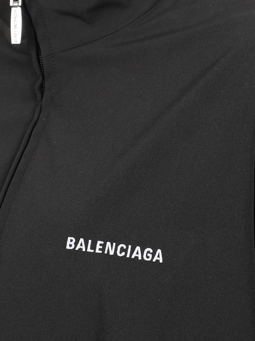Balenciaga High Collar Black Sports Jacket