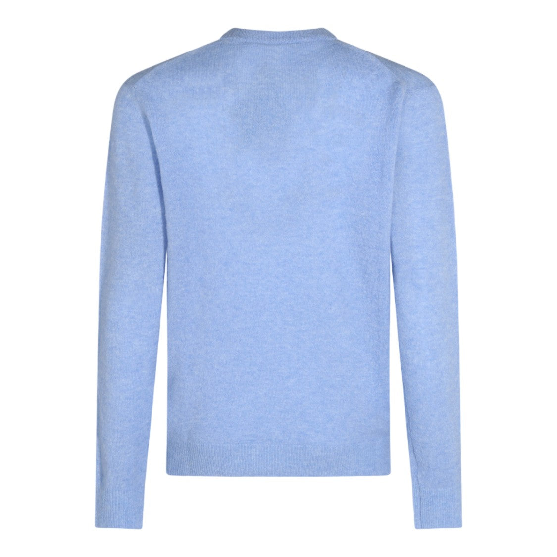 Altea Light Blue Side-Slit Classic Crew Neck Sweater