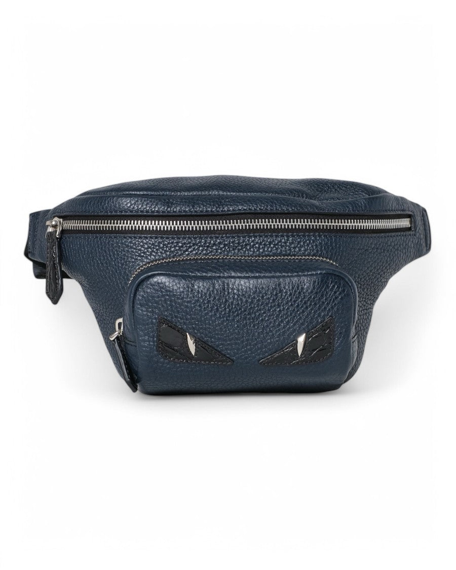 Fendi Textured Leather Fanny Pack With Distinctive Monster Eyes