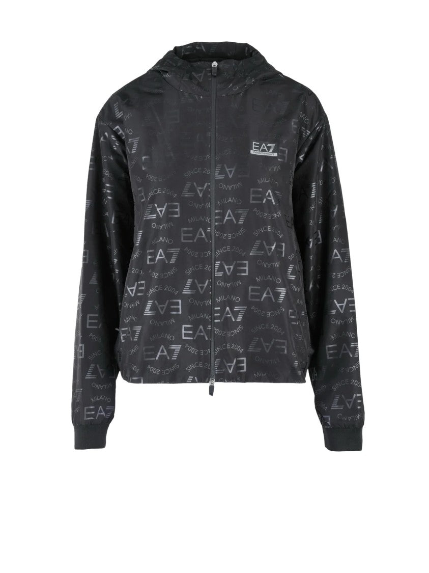 Ea7 Emporio Armani Black Polyester Women's Jacket