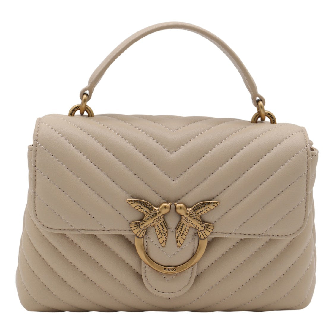Pinko Chevron-Quilted Bag With Gold-Tone Bird Clasp