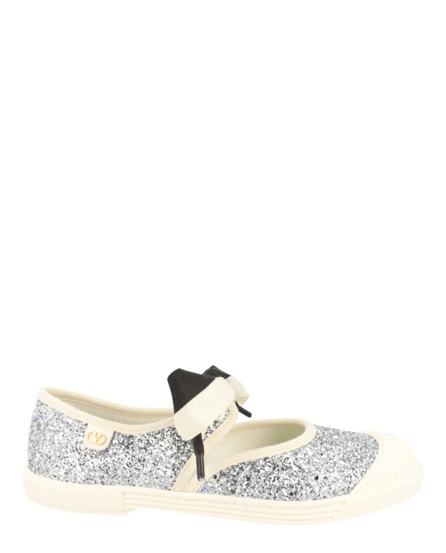 Valentino Bay By Bay Glitter Ballerina Sneakers