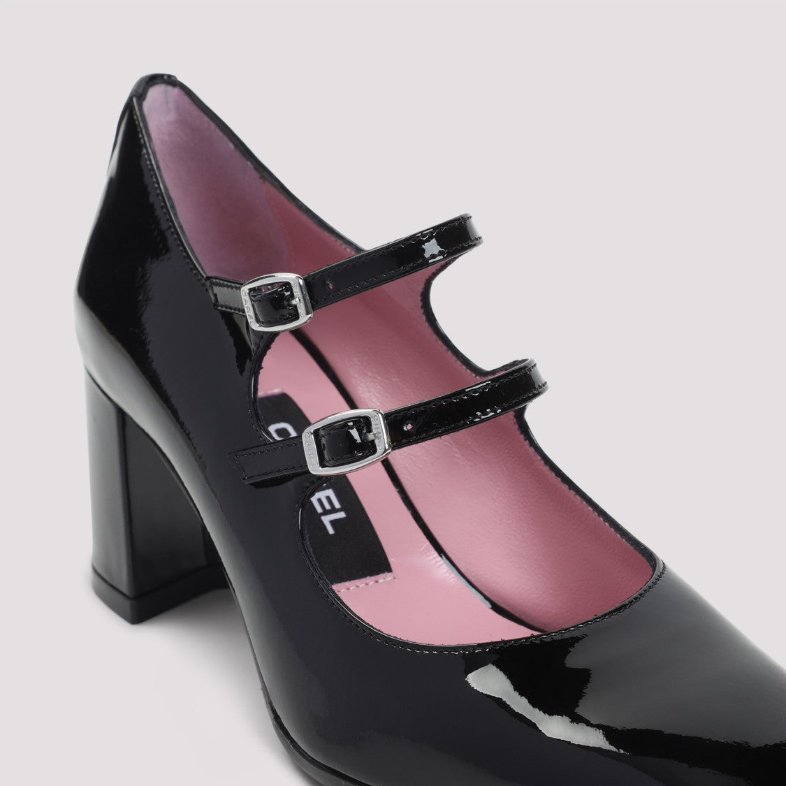 Carel Paris Alice Mary Jane Black Patent Leather Pumps