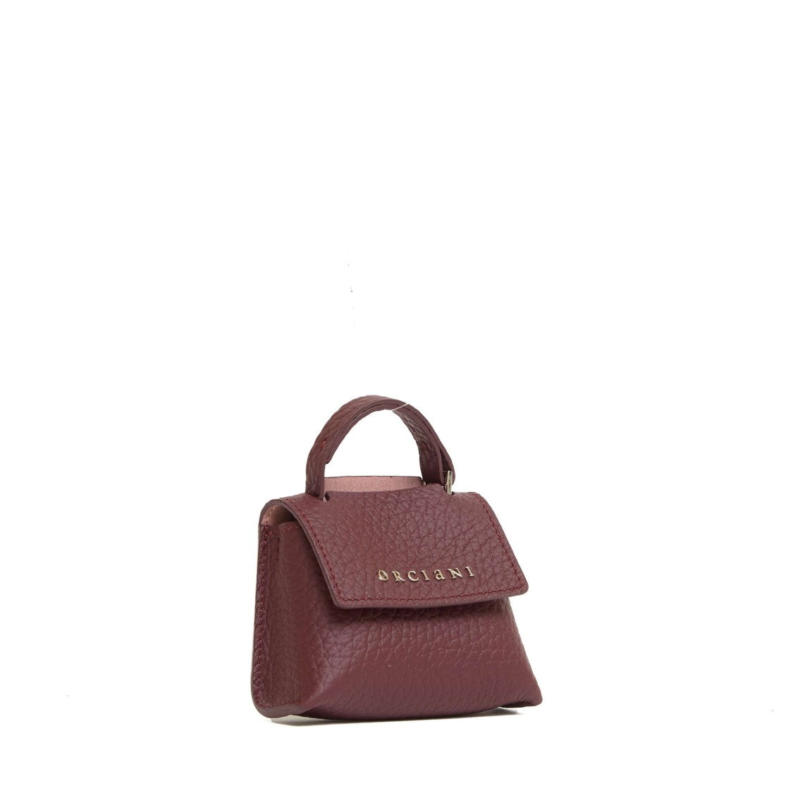 Orciani Charms Handbag In Soft Bordeaux Leather