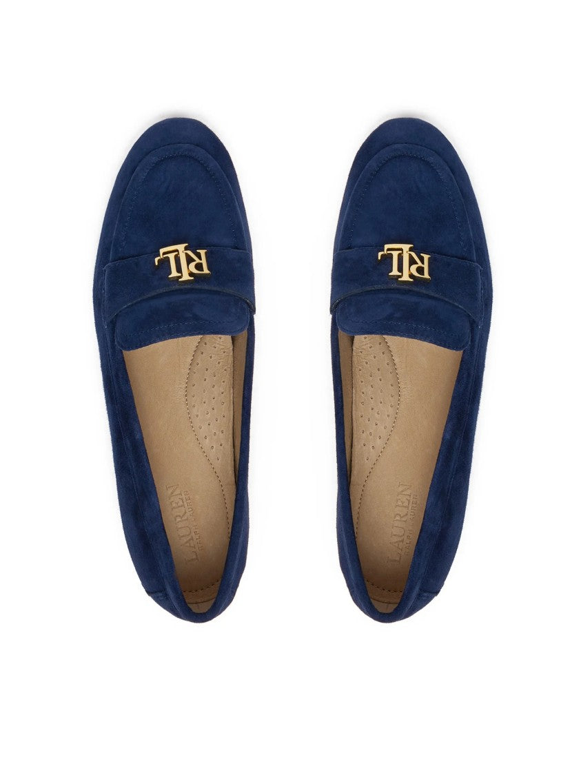 Lauren Ralph Lauren Navy Blue Averi Iii Suede Loafers
