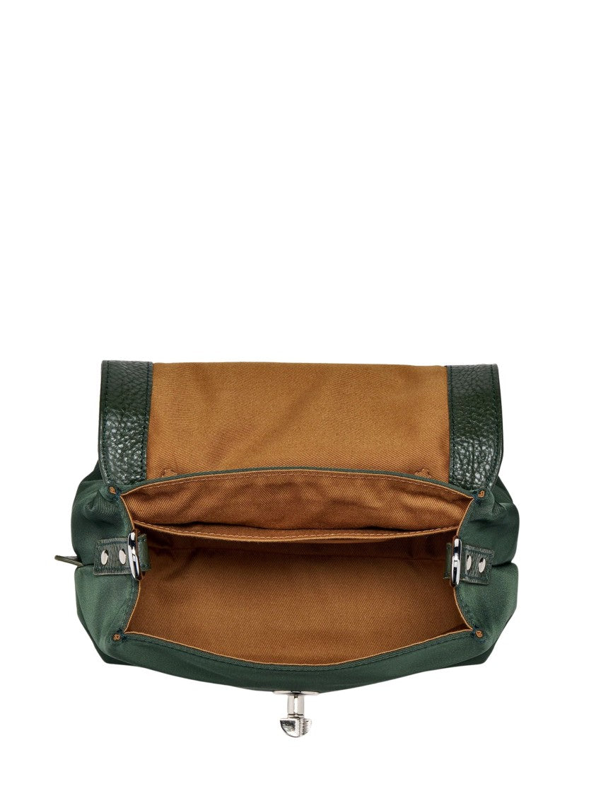 Zanellato Green Silver-Tone Turn-Lock Shoulder Bag