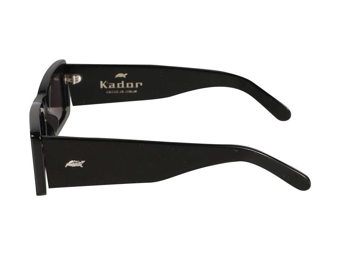 Kador Black Square Oversized Square Sunglasses
