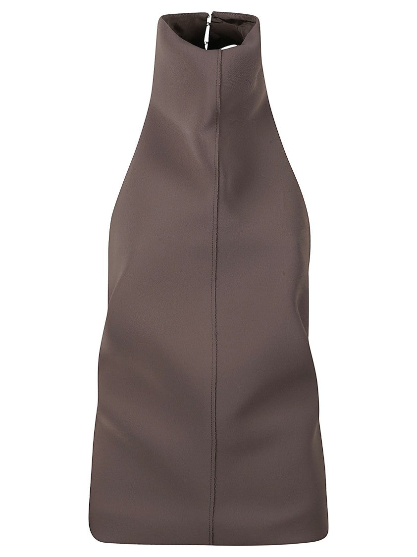 Khaite High Neck Structured Top With Sculptural Silhouette