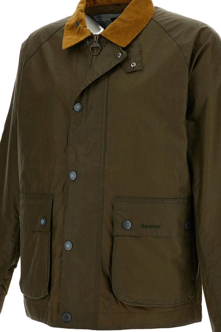 Barbour Waxed Cotton Bedale Jacket With Corduroy Collar