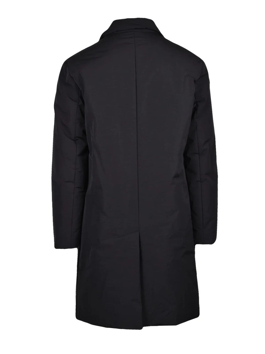 Hevo Padded Cassano Overcoat With Structured Silhouette And Classic Lapel