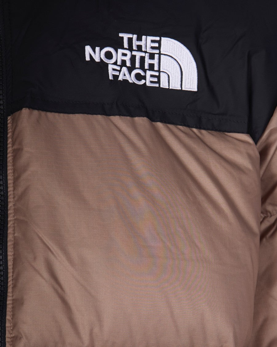 The North Face Retro Oversized Puffer Jacket In Mocha Brown