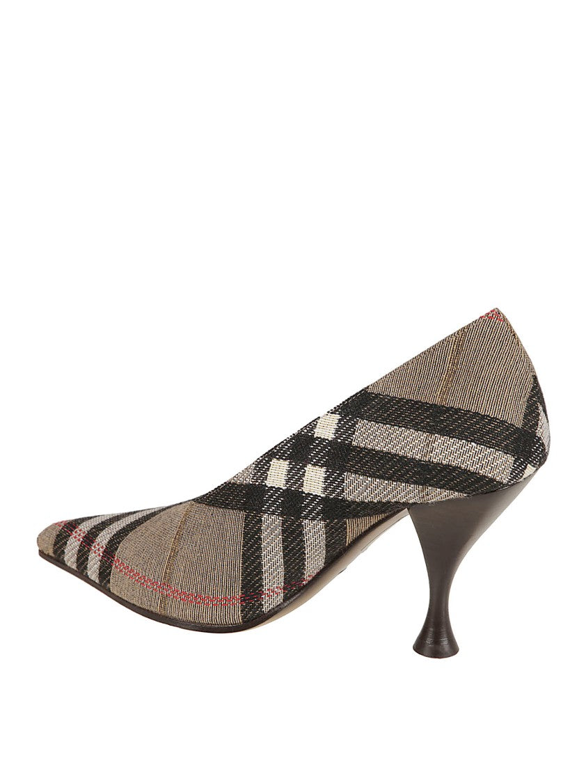 Burberry Pointed-Toe Pump With Distinctive Check Pattern