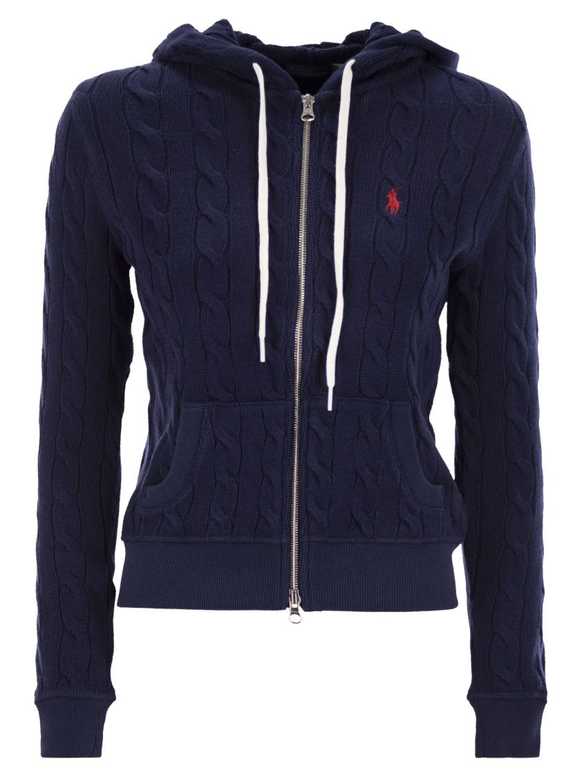 Polo Ralph Lauren Plaited Cotton Zip Sweatshirt