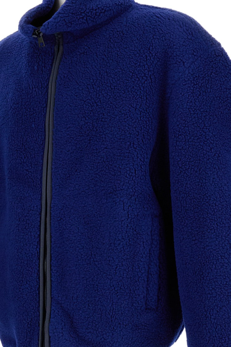 Givenchy Blouson Jacket In Fleece With Couture Stitching
