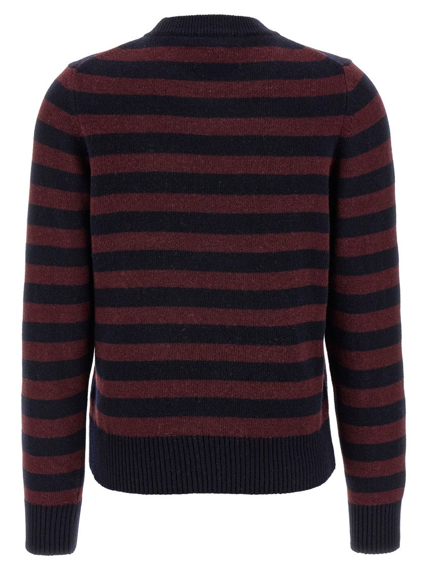 Ganni Graphic Wool Mix Poodle Stripe' Sweater