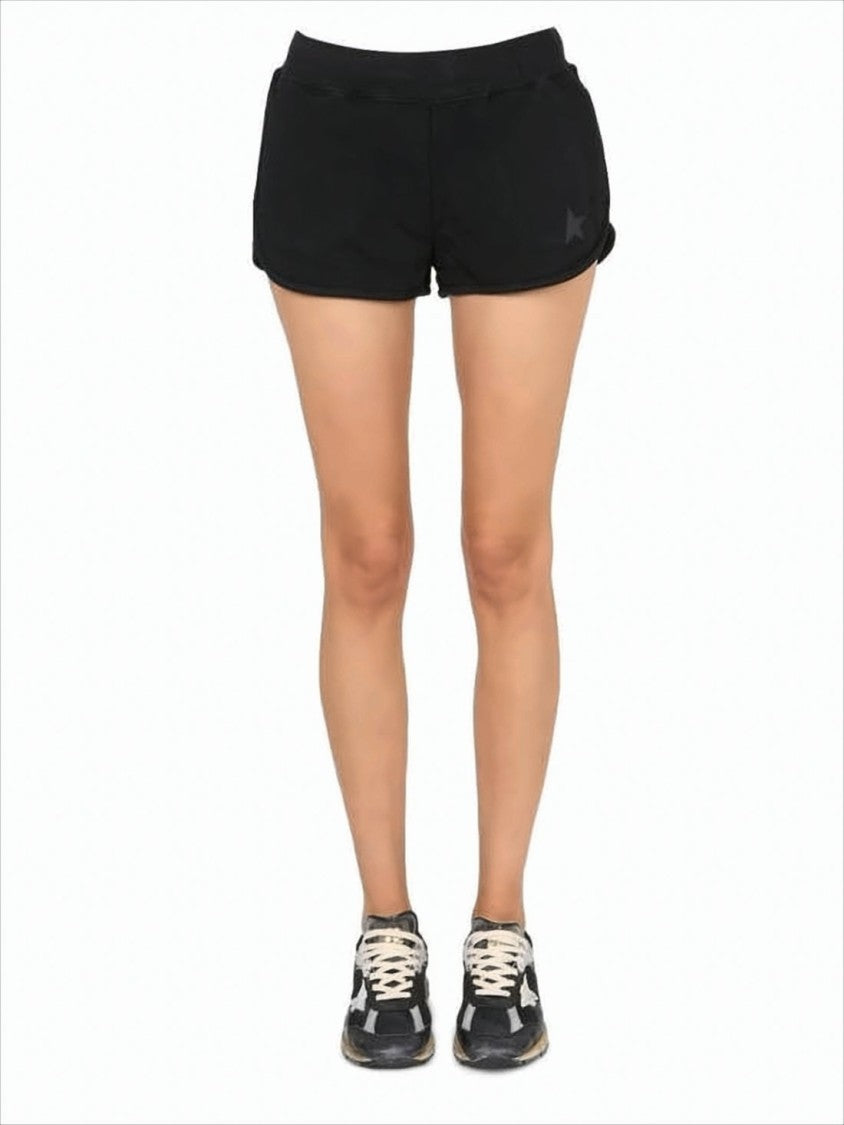 Golden Goose Classic Black Shorts With Elastic Waistband And Subtle Detailing