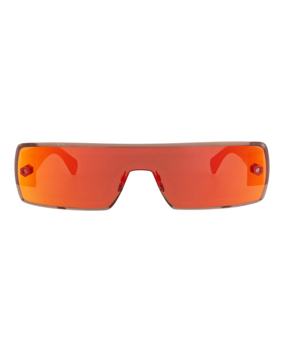 Alaïa Shield-Frame Metal Sunglasses