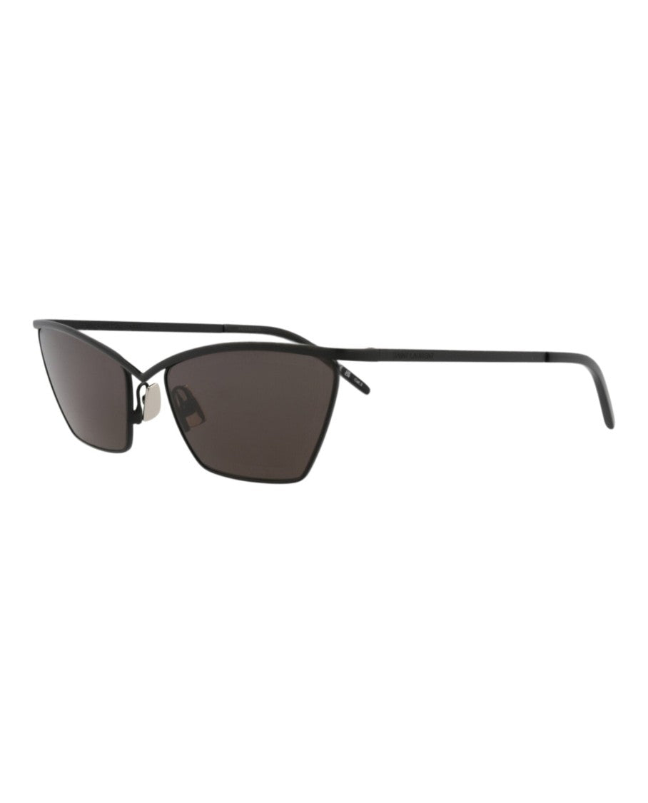 Saint Laurent Cat Eye-Frame Metal Sunglasses With Adjustable Nose Pads