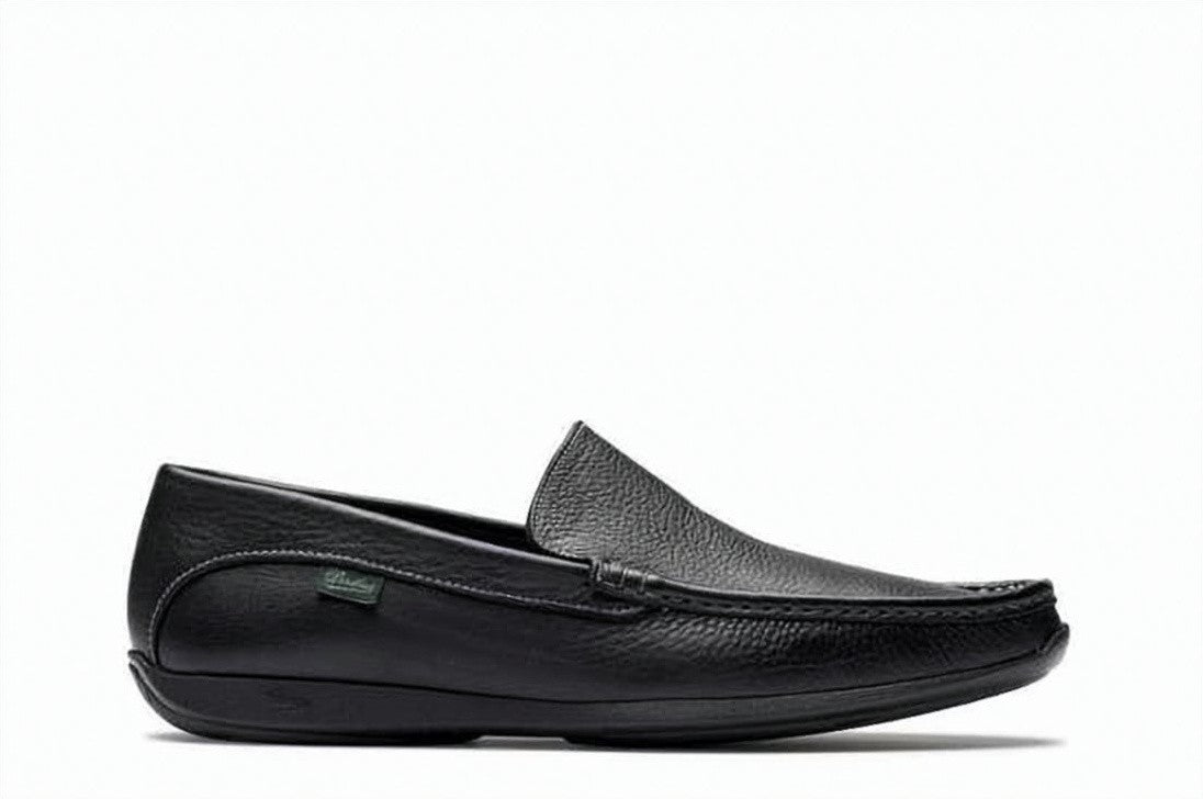 Paraboot Textured Leather Loafers With Rounded Toe