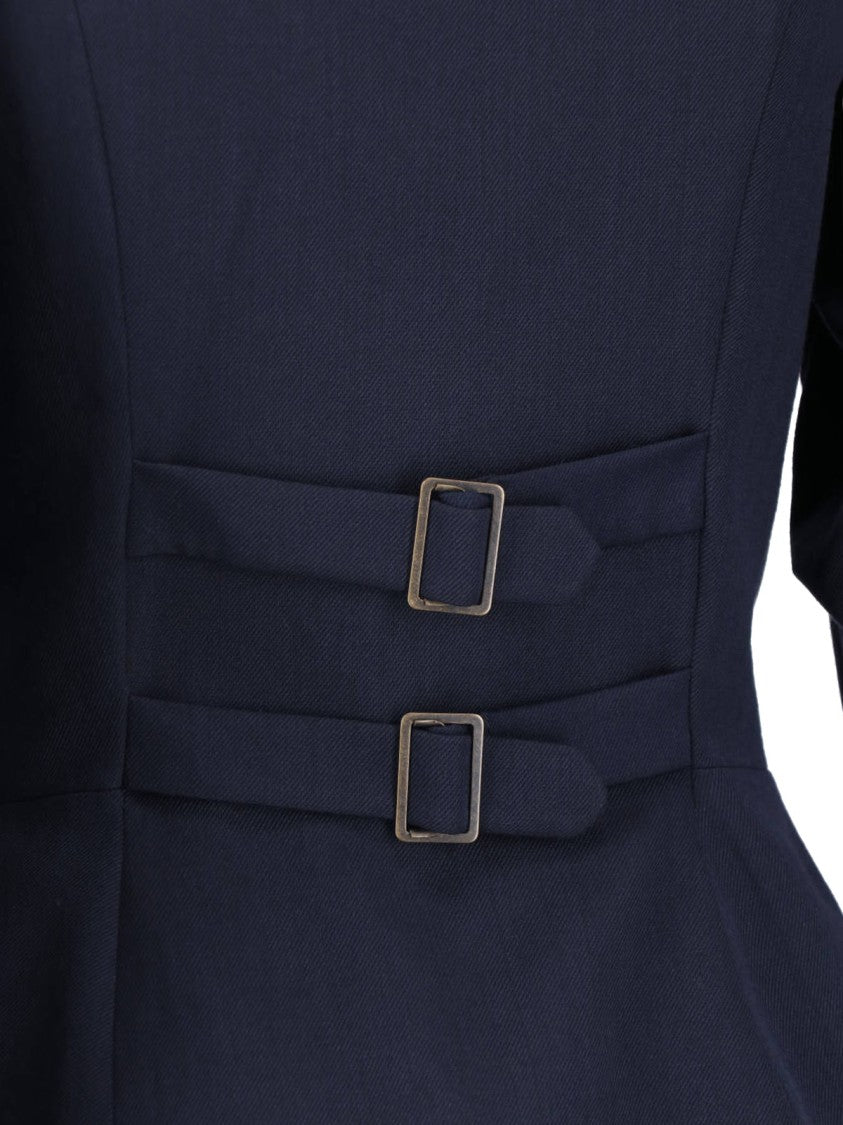 Vivienne Westwood Bergere Blue Rounded Collar Cotton-Wool Blazer