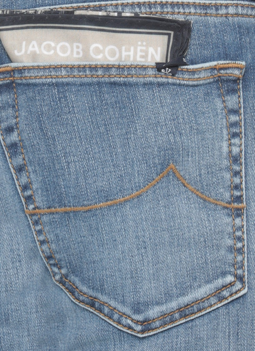 Jacob Cohen Blue Nick Slim Cotton Jeans