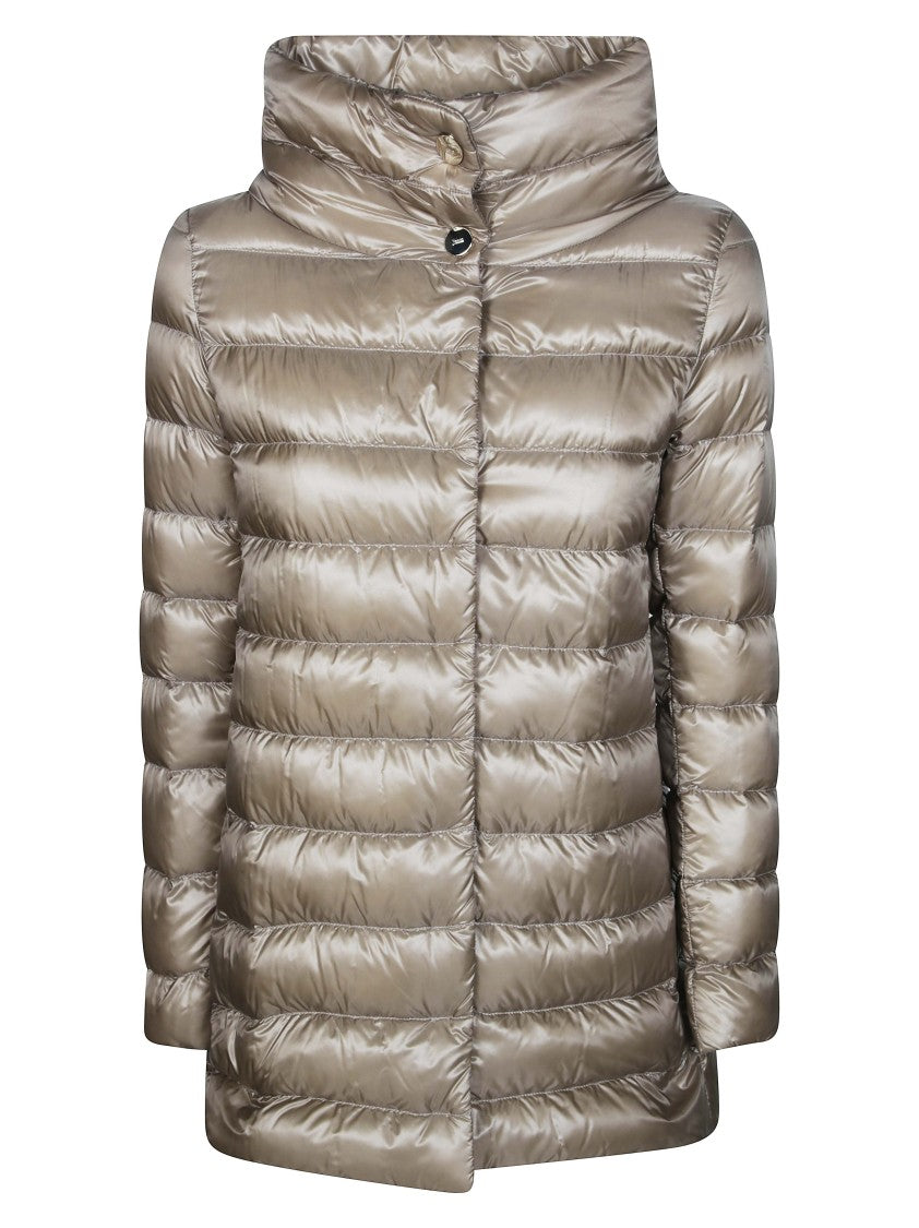 Herno Glossy High Collar Quilted Down Jacket