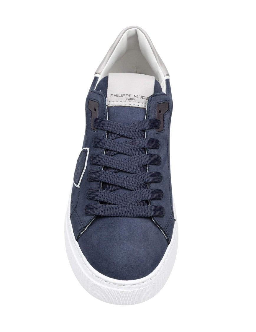 Philippe Model Blue Temple Low Nubuk Sneakers