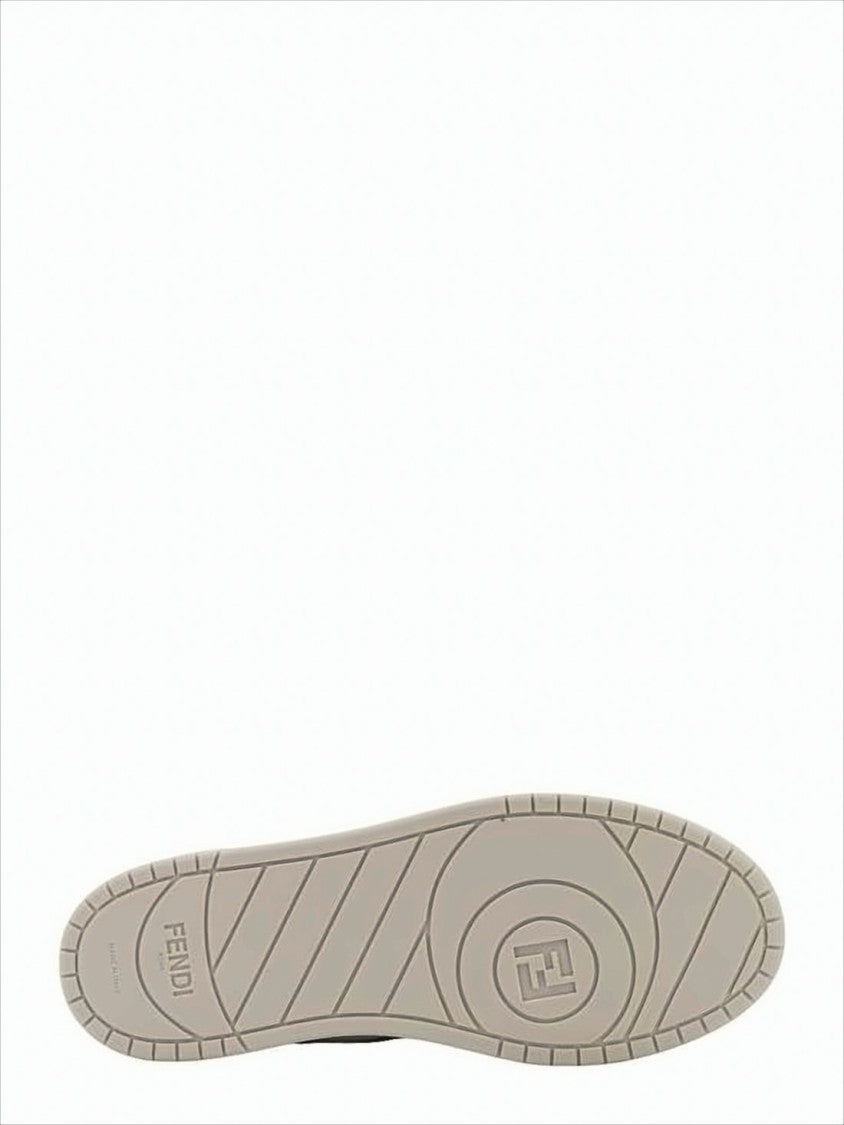 Fendi Smooth Calf Leather Low-Top Sneakers With Tonal Logo