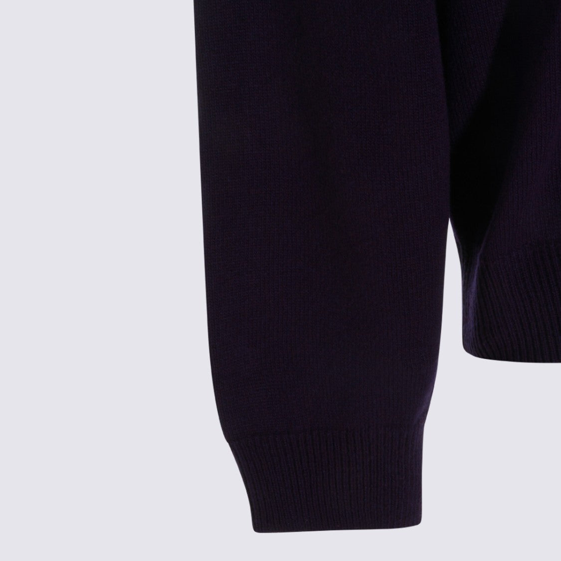 Jil Sander Deep V-Neck Knit Sweatshirt With Ribbed Detailing