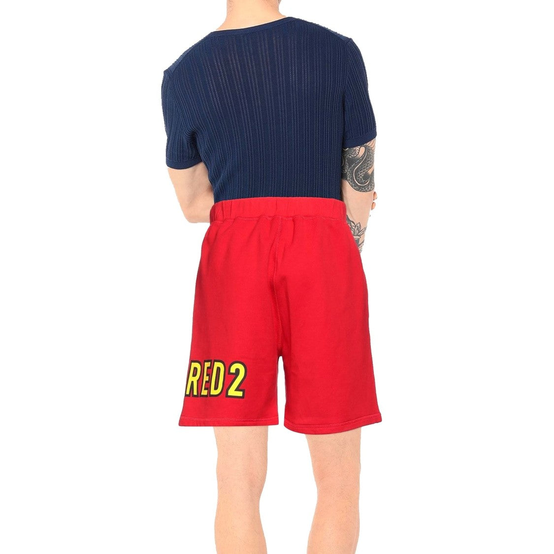 Dsquared2 Cotton Logo Shorts With Elastic Waist